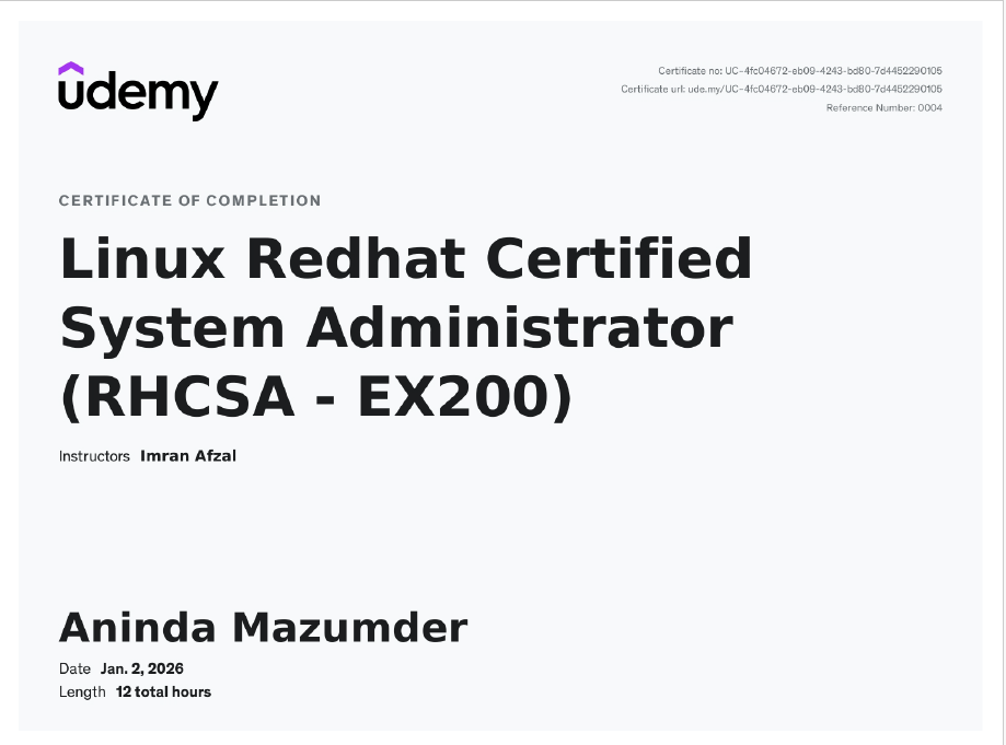 RHCSA - Red Hat Certified System Administrator